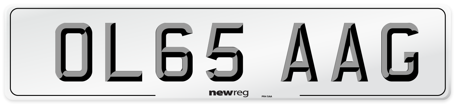 OL65 AAG Number Plate from New Reg
